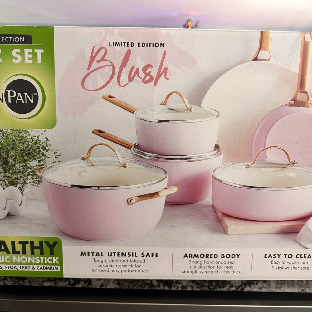 GreenPan Blush Pink Cookware Set